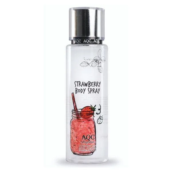 AQC fragrances Body Mist 200ml Spray Strawberry