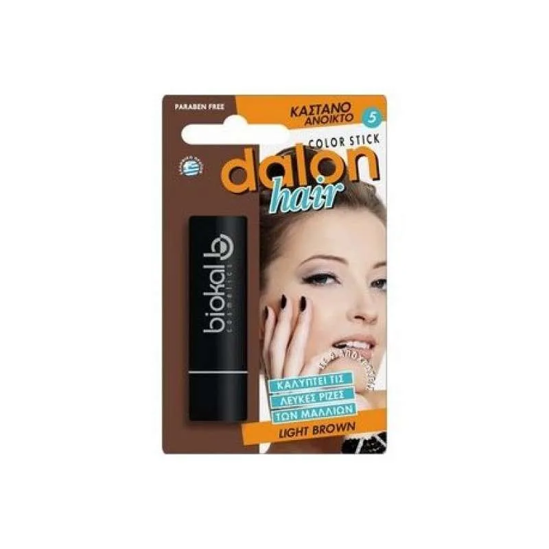 Dalon Hair Color Stick Light Brown Στικ Κάλυψης Λευκών Καστανό Ανοιχτό
