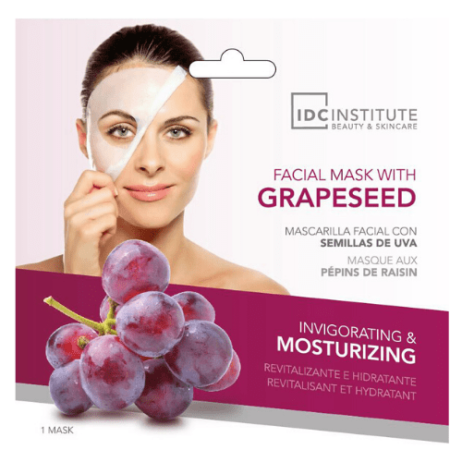 Αναζωογονητική μάσκα προσώπου σε πανί IDC Institute με Σταφύλι