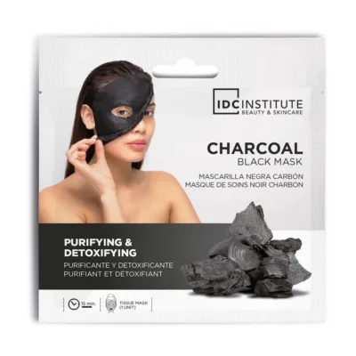 IDC Institute Μαύρη Μάσκα Προσώπου Πανί με Ξυλάνθρακα για τα μαύρα στίγματα 22gr
