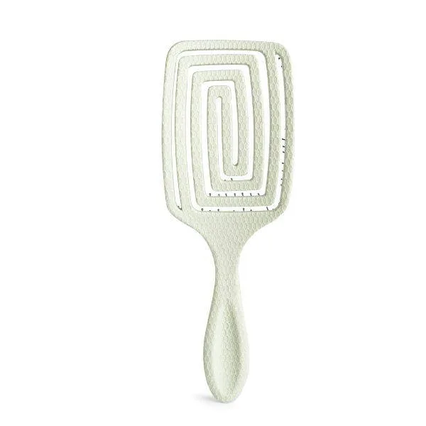 IDC Eco Paddle Hair Brush Easy Detangling Βούρτσα Μαλλιών Εύκαμπτη 100% ανακυκλώσιμη 180gr Green