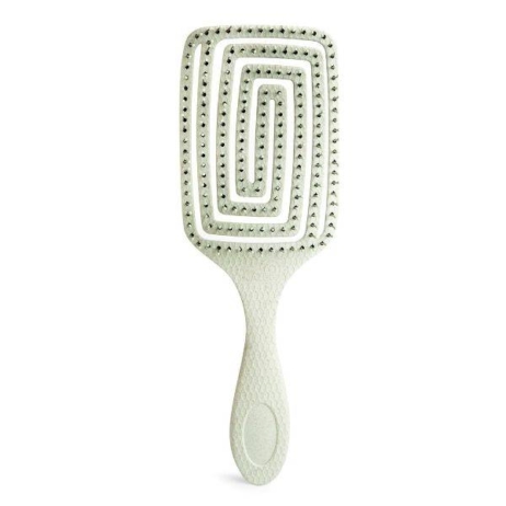 IDC Eco Paddle Hair Brush Easy Detangling Βούρτσα Μαλλιών Εύκαμπτη 100% ανακυκλώσιμη 180gr Green