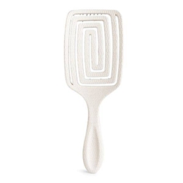 IDC Eco Paddle Hair Brush Easy Detangling Βούρτσα Μαλλιών Εύκαμπτη 100% ανακυκλώσιμη 180gr White