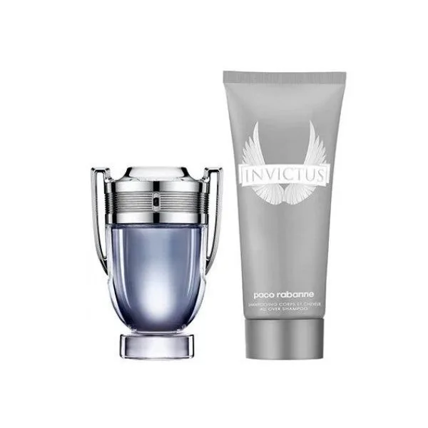 Paco Rabanne Invictus Men's Giftset Άρωμα EDT 50ml + All Over Shampoo100ml (2) Paco Rabanne Invictus Men's Giftset Άρωμα EDT 50ml + All Over Shampoo 100ml
