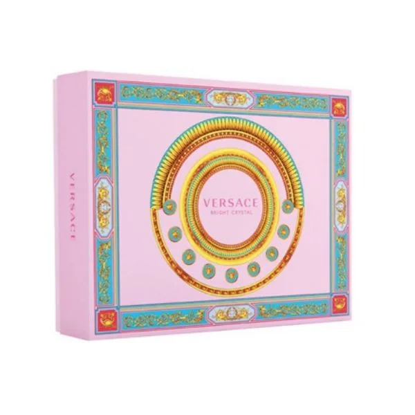 Versace Bright Crystal Σετ Δώρου Γυναικείο Άρωμα 90ml EDT Spray + Shower Gel 150ml+ Άρωμα EDT 10ml (1)
