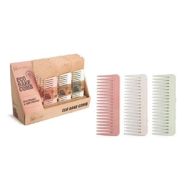 IDC Eco Rake Hair Comb Easy Detangling Χτένα Μαλλιών Εύκαμπτη 100% ανακυκλώσιμη 30gr Green