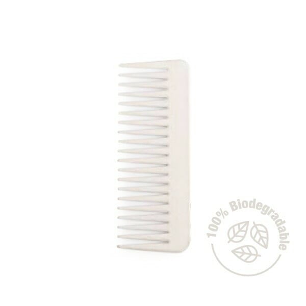 IDC Eco Rake Hair Comb Easy Detangling Χτένα Μαλλιών Εύκαμπτη 100% ανακυκλώσιμη 30gr White