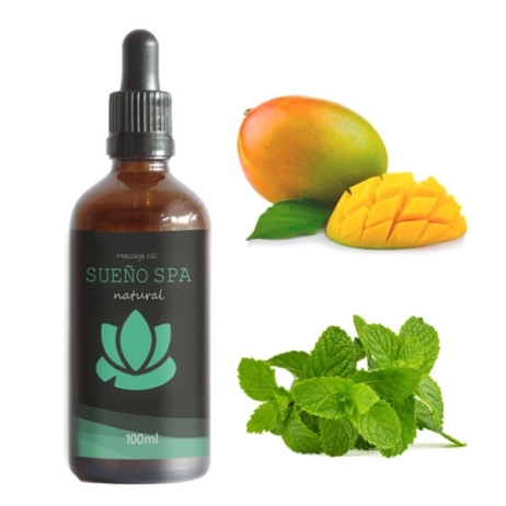 Sueño Spa Moisturizing Massage Body Oil Λάδι Σώματος Μέντα & Μάνγκο 100ml