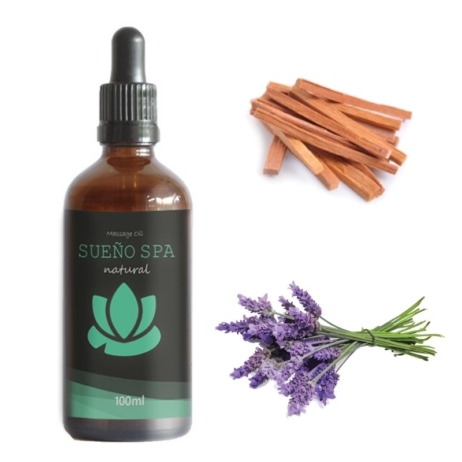 Sueño Spa Moisturizing Massage Body Oil Λάδι Σώματος Λεβάντα & Σανταλόξυλο Αφροδισιακό & Χαλάρωση 100ml