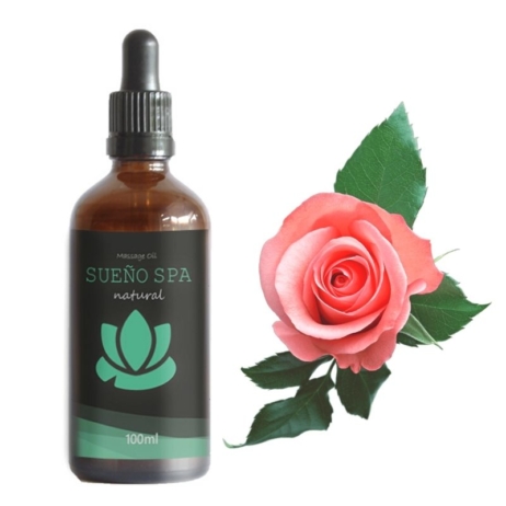 Sueño Spa Moisturizing Massage Body Oil Λάδι Σώματος Τριαντάφυλλο 100ml
