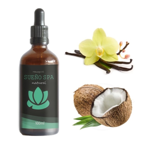 Sueño Spa Moisturizing Massage Body Oil Λάδι Σώματος Βανίλια & Καρύδα Παιχνιδιάρικη Διάθεση 100ml