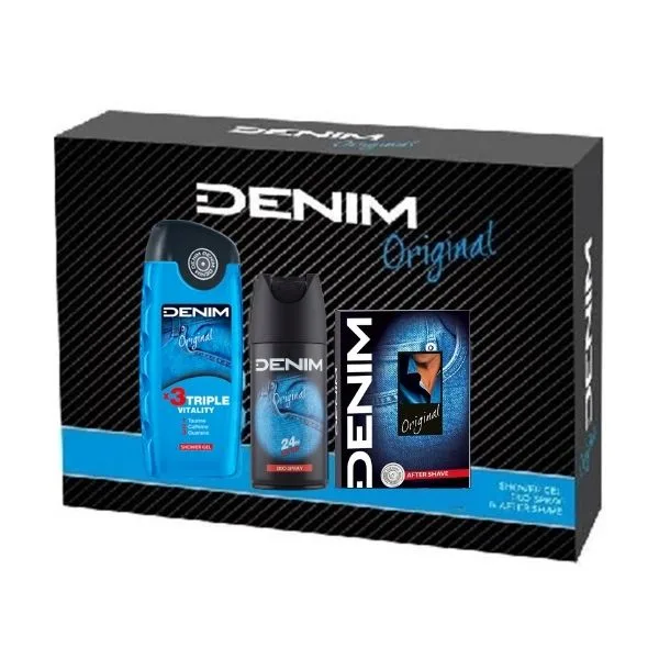 Denim Original Men's Giftset After Shave 100ml Deodorant 150ml & Shower Gel 250ml