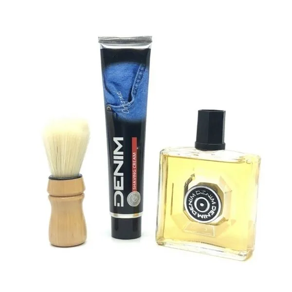Denim Original Men's Giftset After Shave 100ml Shaving Cream 100ml & Shaving Brush (1)