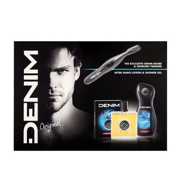 Denim Original Men's Giftset Shower Gel 250ml After Shave 100ml & Sideburn Trimmer (1) Denim Original Men's Giftset Shower Gel 250ml After Shave 100ml & Sideburn Trimmer