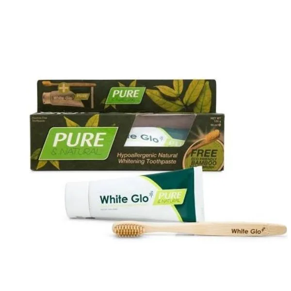 White Glo Pure Natural Λευκαντική Οδοντόκρεμα 85ml & Οδοντόβουρτσα από Bamboo White Glo Pure Natural Λευκαντική Οδοντόκρεμα 85ml & Οδοντόβουρτσα από Bamboo