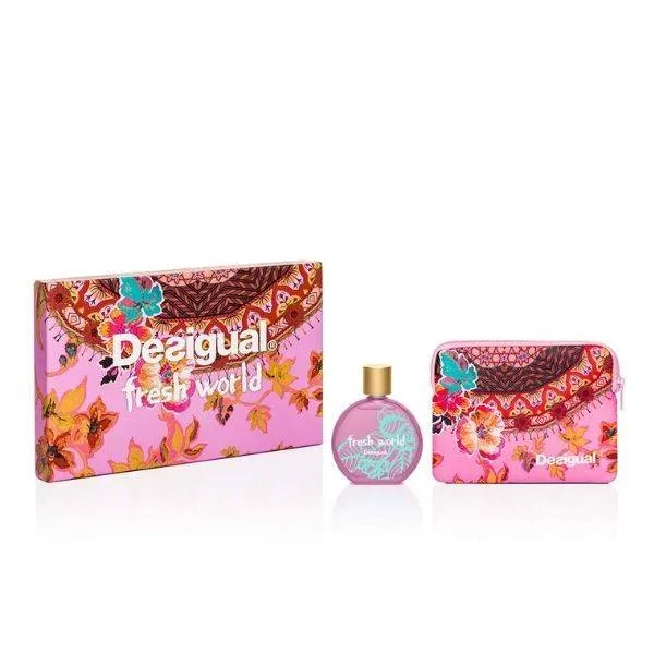 Desigual Fresh World Women's Gift Set Άρωμα EDT 100ml & Cosmetic Case Desigual Fresh World Women's Gift Set Άρωμα EDT 100ml & Cosmetic Case