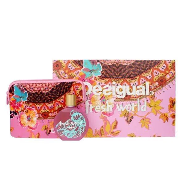 Desigual Fresh World Women's Gift Set Άρωμα EDT 100ml & Cosmetic Case