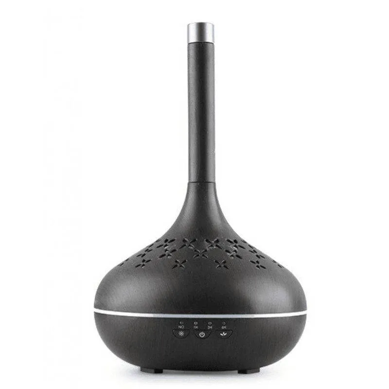 Humidifier Aroma Diffuser Συσκευή για Αρωματοθεραπεία με χρονοδιακόπτη 400ml 038USB Σκούρο Καφέ + Δώρο άρωμα 12ml