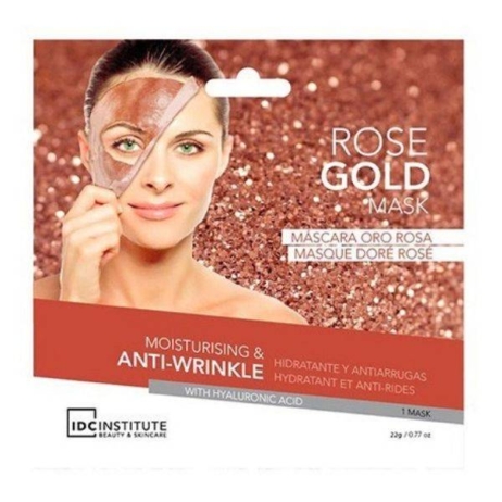IDC Rose Gold Mask Μάσκα Προσώπου Αλουμινίου με Υαλουρονικό Οξύ Αντιρυτιδική 22gr