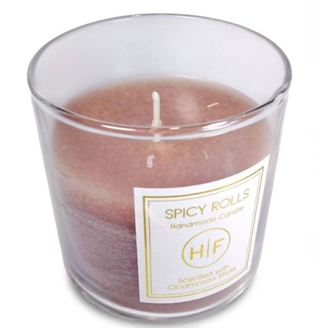 HF Χειροποίητο Αρωματικό Κερί Spicy Rolls με κανέλα 250gr