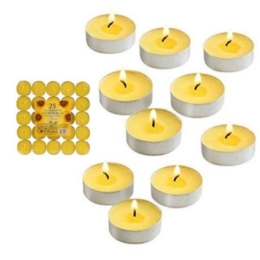 Tealight Candles Κεράκια Ρεσώ 25 τμχ 4 ωρών Καύσης Σιτρονέλα