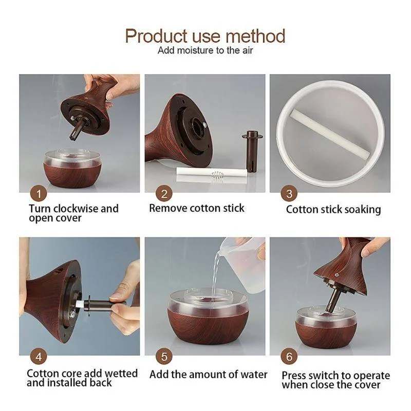 Humidifier Ultrasonic Συσκευή για Αρωματοθεραπεία 067 - 300ml Light Wood Grain + Δώρο άρωμα 12ml (1) Humidifier Ultrasonic Συσκευή για Αρωματοθεραπεία 067 - 300ml Dark Brown Wood+ Δώρο άρωμα 12ml