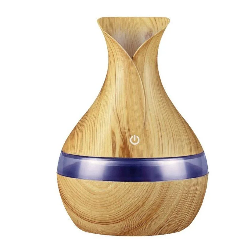 Humidifier Ultrasonic Συσκευή για Αρωματοθεραπεία 067 - 300ml Light Wood Grain + Δώρο άρωμα 12ml (2)