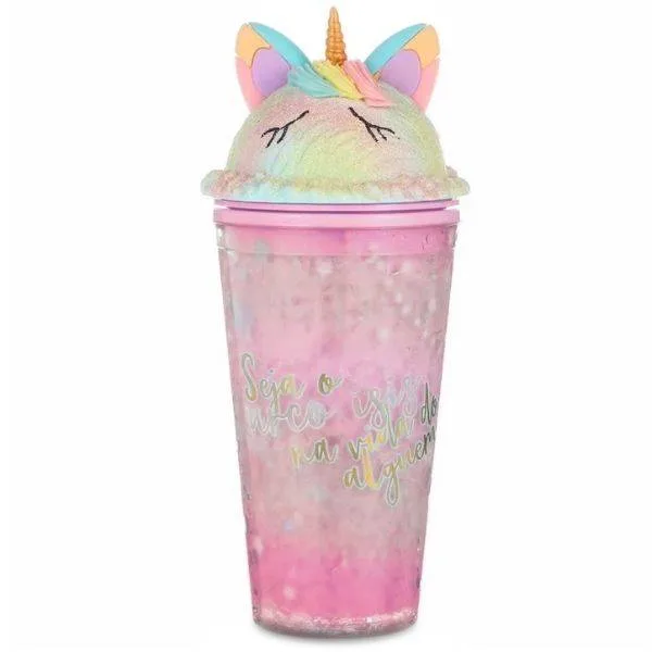 Yakai Icecream Unicorn Frosty Mug Θερμός Κατάψυξης & Παγούρι Παγωτό Μονόκερος Πολύχρωμο 430ml