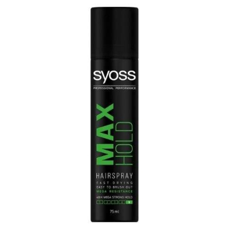 Syoss Spray Max Hold Λακ 5άρα Πολύ Δυνατό κράτημα Travel Size 75ml