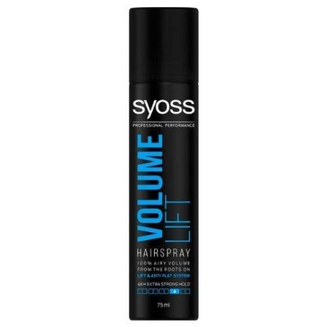 Syoss Spray Λακ 4άρα Volume Lift για πυκνότητα & όγκο Δυνατό κράτημα 4 Travel Size 75ml