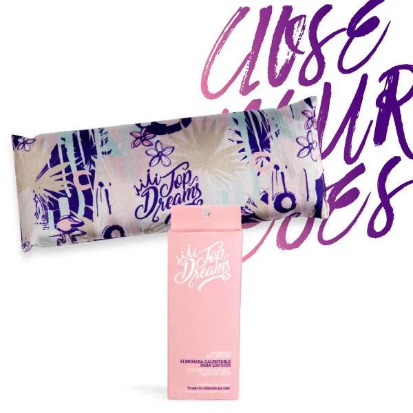 IDC Top Dreams Warming Eye Pillow Χαλαρωτικό Μαξιλαράκι Ματιών με Λιναρόσπορο & Λεβάντα Σατέν 40gr Λευκό Μωβ