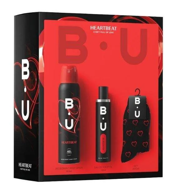 B.U. Heartbeat Gift Set Eau De toilette 50ml, Deo Spray 150ml & Κάλτσες