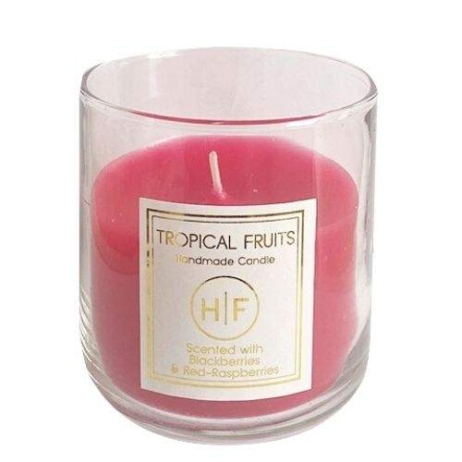 HF Χειροποίητο Αρωματικό Κερί Tropical Fruits με Μύρτιλο και Κόκκινο Βατόμουρο 250gr