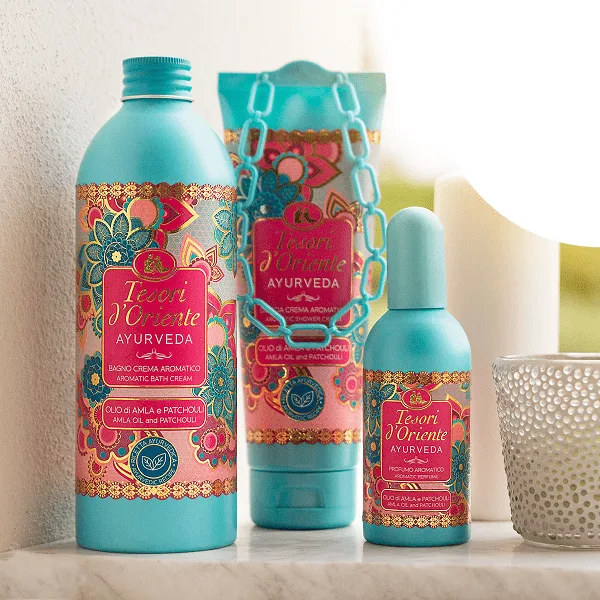 Tesori d'Oriente Ayurveda Metal Box Gift Set EDT 100ml Bath