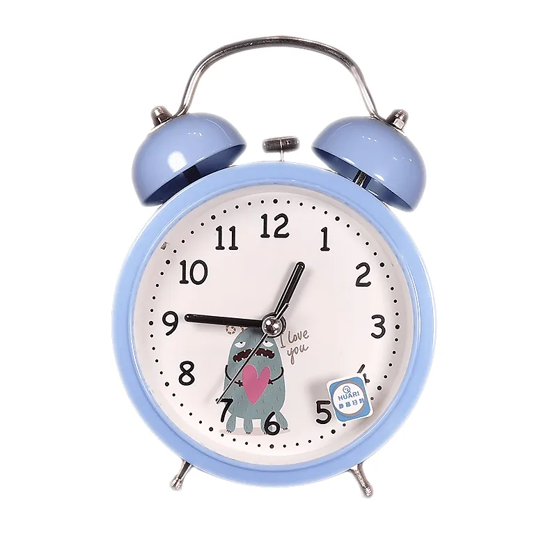 Huari Μ12 Παιδικό Επιτραπέζιο Ρολόι με Ξυπνητήρι Little Monster Love Γαλάζιο Φ9
