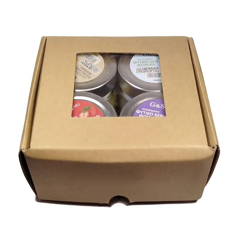 G & S Art Σετ Φυτικών Αρωματικών Κεριών Φοίνικα Πούδρα, Βανίλια, Βιολέτα, Φράουλα 4 x 106ml