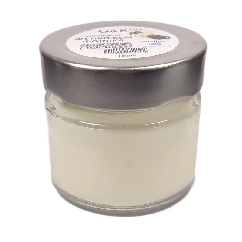 G & S Art Φυτικό Αρωματικό Κερί Φοίνικα Βανίλια 106ml G & S Art Φυτικό Αρωματικό Κερί Φοίνικα Βανίλια 106ml