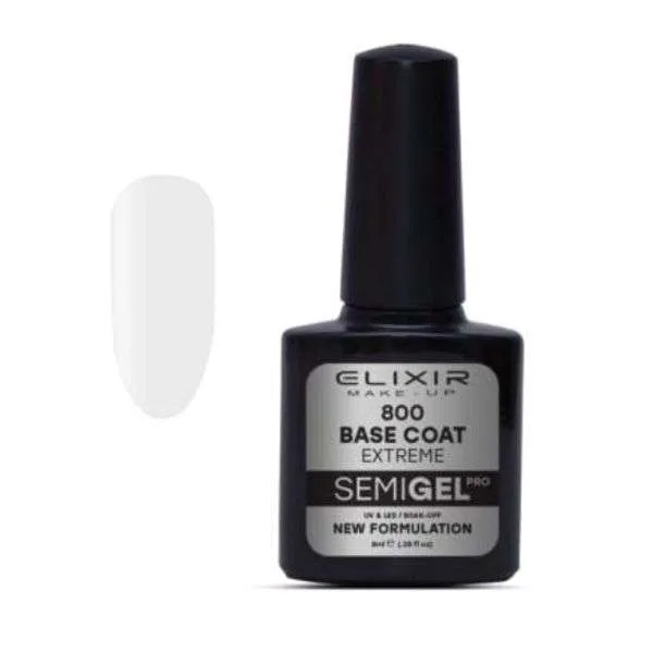 Elixir Professional Semi Gel 800 Base Coat Extreme Βάση για Ημιμόνιμο Βερνίκι Νυχιών 8ml