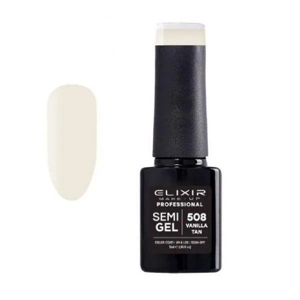 Elixir Professional Semi Gel Ημιμόνιμο Βερνίκι Νυχιών 508 Vanilla Tan Ουδέτερο 5ml