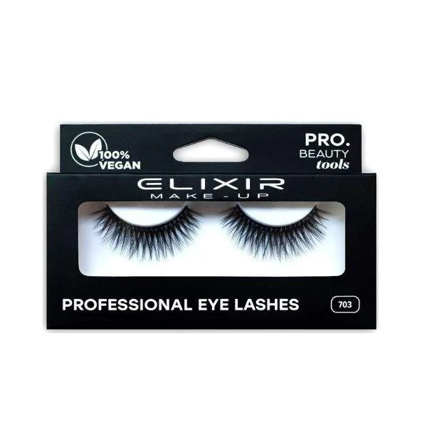 Elixir Professsional Eye Lashes 703 Βλεφαρίδες για Mάκρος & Όγκο Black 100% Vegan