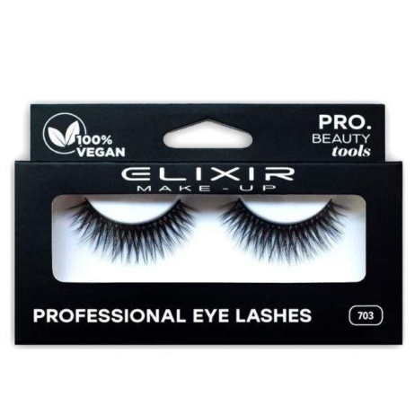Elixir Professsional Eye Lashes 703 Βλεφαρίδες για Mάκρος & Όγκο Black 100% Vegan
