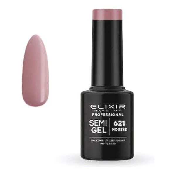 Elixir Professional Semi Gel Ημιμόνιμο Βερνίκι Νυχιών 621 Mousse Ανοιχτόχρωμο Σάπιο Μήλο 5ml