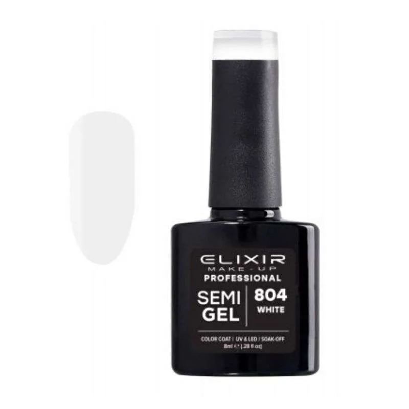 Elixir semi gel 804 White Λευκό Ασβέστης