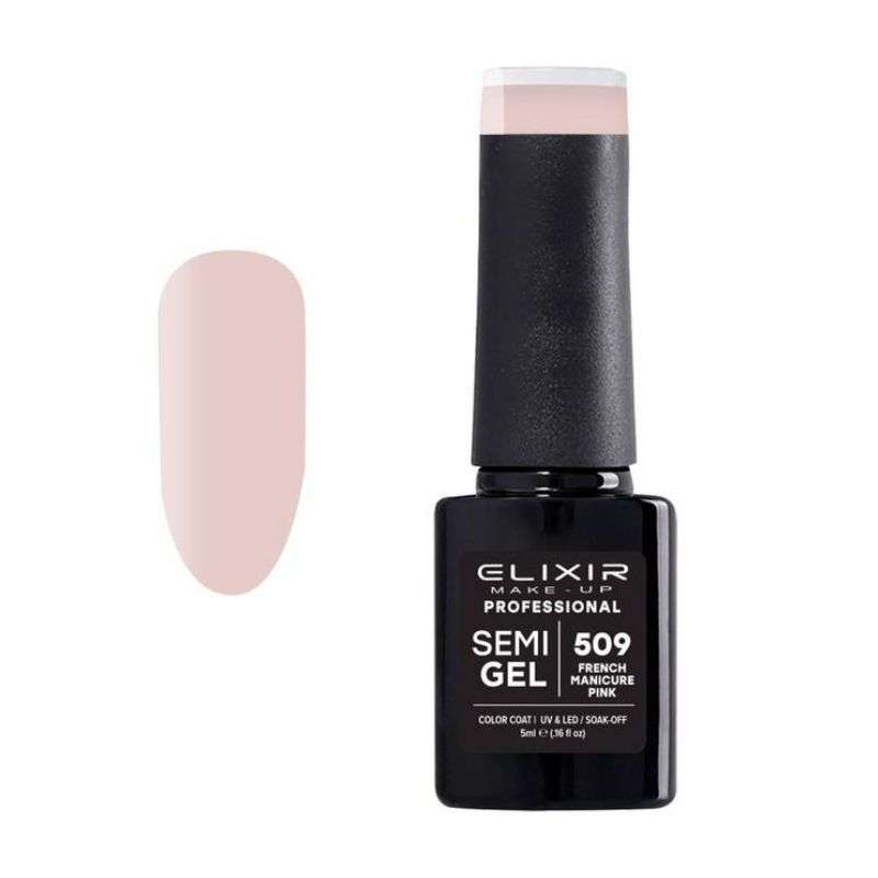 Elixir Professional Semi Gel Ημιμόνιμο Βερνίκι Νυχιών 509 French Manicure Pink Ροζ Γαλλικού Μανικιούρ 5ml
