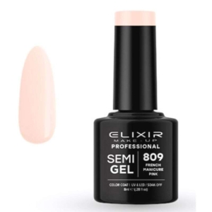 Elixir Professional Semi Gel Ημιμόνιμο Βερνίκι Νυχιών 809 French Manicure Pink Ροζ Γαλλικού Μανικιούρ 8ml