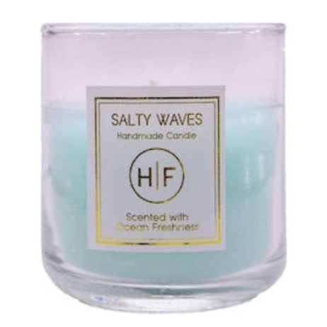 HF Χειροποίητο Αρωματικό Κερί Salty Waves Με Νότες Καθαριότητας Ωκεανού 250gr