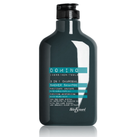 Helen Seward Domino 3 in 1 Charcoal Shower & Shampoo 250ml - Μαλλιά, Γένια & Σώμα