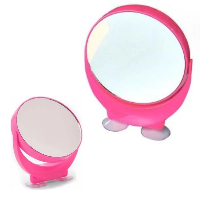 IDC Design Splendid Double Mirror 10 x Magnification Επιτραπέζιο Καθρεφτάκι με βεντούζες για 10 φορές Zoom 13 x 10cm Pink
