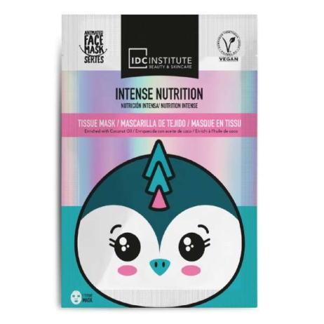 IDC Institute Vegan Cute Animals Animated Mask Μάσκα Προσώπου Penguin Εκτύπωση σε Πανί Intense Nutrition Βαθιάς Θρέψης 25gr