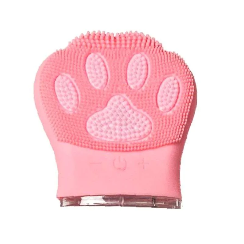 IDC Facial Cleansing & Massaging Device Ηλεκτρικό Βουρτσάκι Σιλικόνης για Καθαρισμό και Μασάζ Προσώπου Ροζ Λευκό